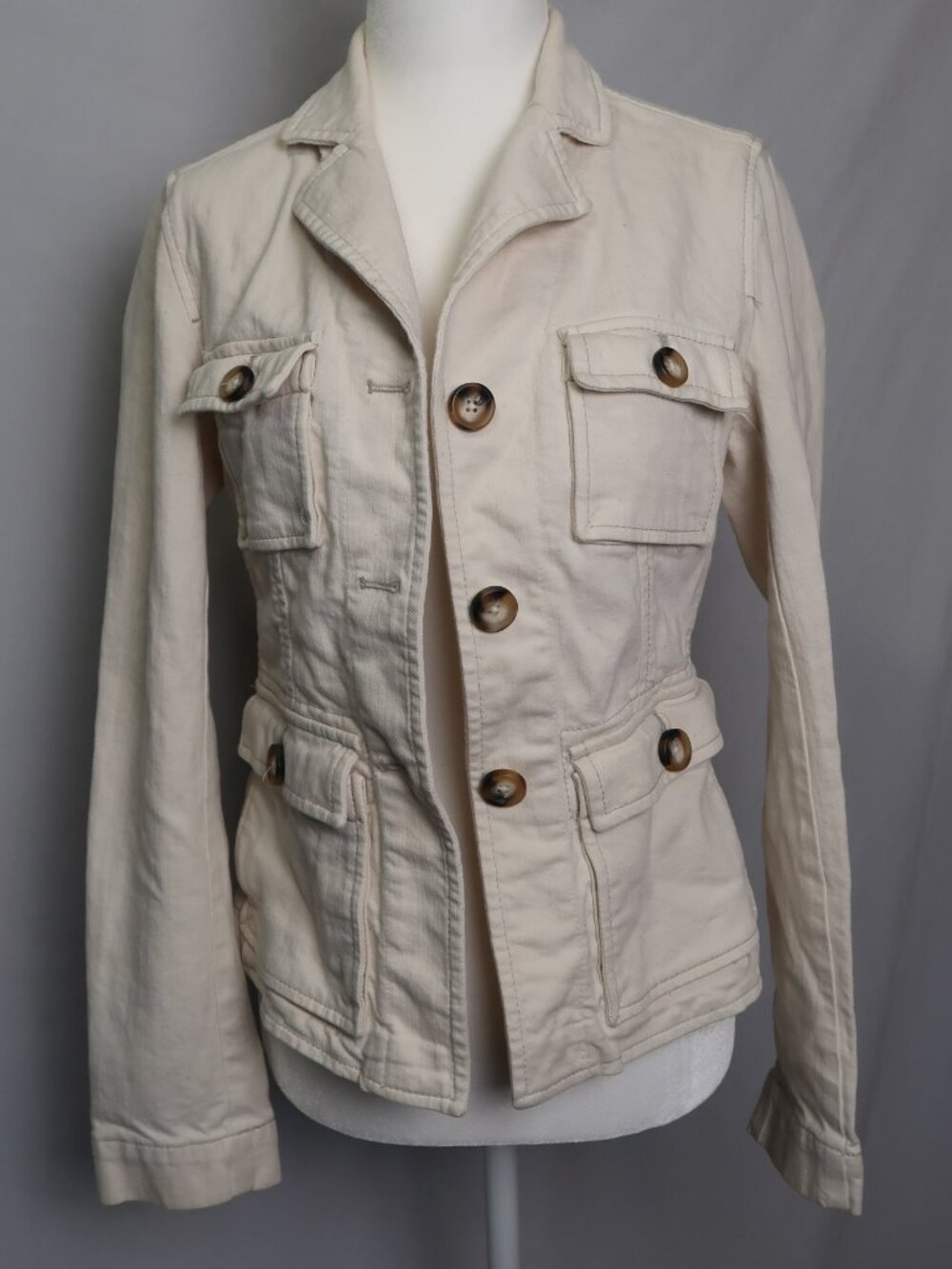 white GAP jacket